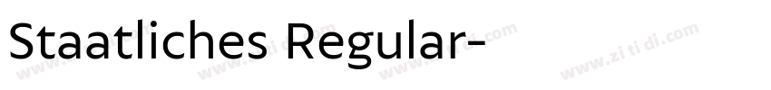 Staatliches Regular字体转换